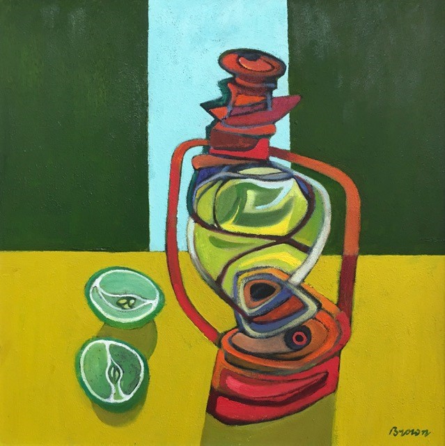 'Red Lamp and Limes' by artist Davy Brown